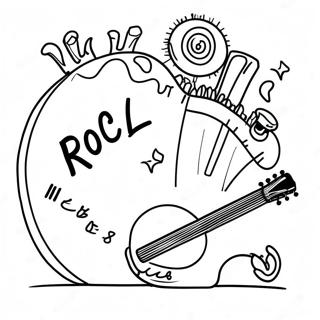 Vintage Rock And Roll Coloring Page 53094-42380