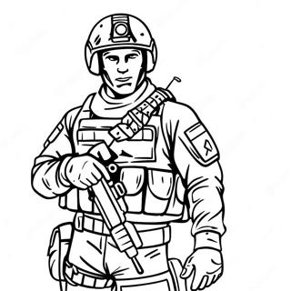 Special Forces Soldier In Camouflage Coloring Page 53113-42393