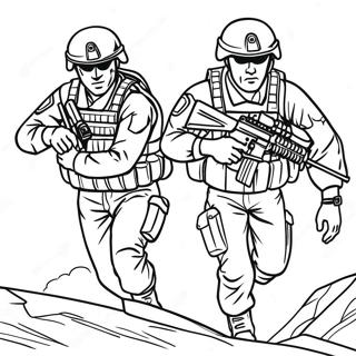 Special Forces Team In Action Coloring Page 53114-42400