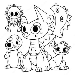 Gender Neutral Fantasy Creatures Coloring Page 53134-42413