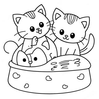 Playful Kittens Coloring Page 53144-42422