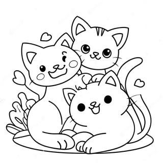 Playful Kittens Coloring Page 53144-42423