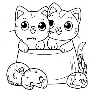 Playful Kittens Coloring Page 53144-42424