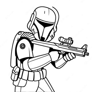 Fearless Scout Trooper In Action Coloring Page 53154-42431