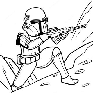 Fearless Scout Trooper In Action Coloring Page 53154-42432