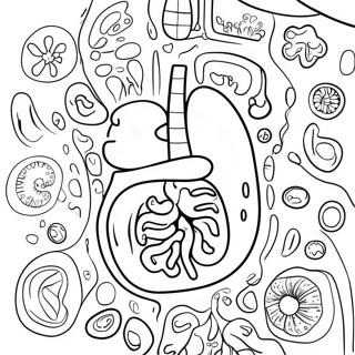 Colorful Digestive Organs Coloring Page 53194-42467