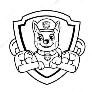 Paw Patrol Badge Coloring Page 53203-42461