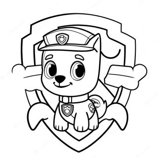 Paw Patrol Badge Coloring Page 53203-42462