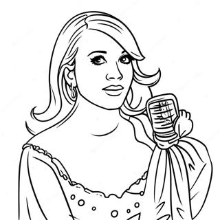 Carrie Underwood Singing On Stage Coloring Page 53214-42476