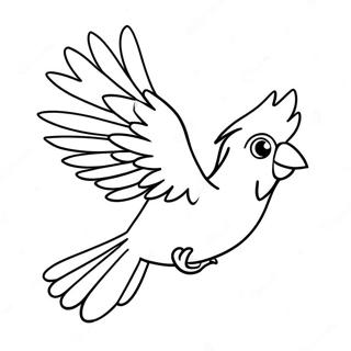 Colorful Cockatiel In Flight Coloring Page 53224-42486