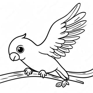 Colorful Cockatiel In Flight Coloring Page 53224-42487