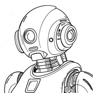 Futuristic Robot Coloring Page 53234-42493