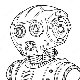 Futuristic Robot Coloring Page 53234-42496