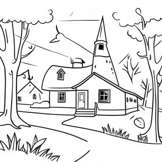 Charming Vermont Countryside Coloring Page 53254-42509