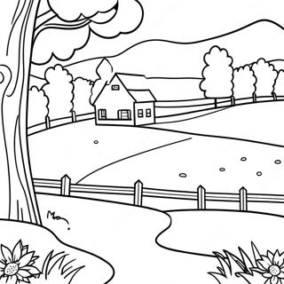 Charming Vermont Countryside Coloring Page 53254-42512