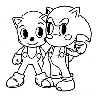 Sonic And Mario Coloring Pages