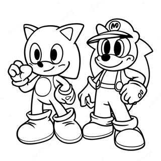 Sonic And Mario Coloring Page 5326-4358