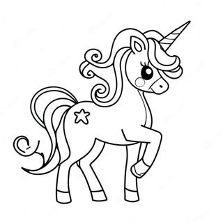 Sparkly Candy Unicorn Coloring Page 53274-42530