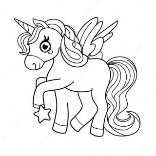 Sparkly Candy Unicorn Coloring Page 53274-42532