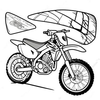 Honda Dirt Bike Coloring Page 53293-42538