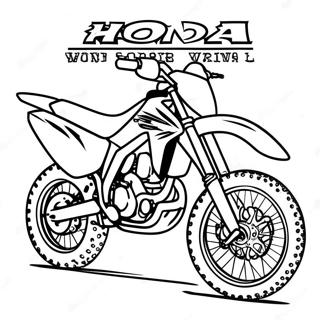 Honda Dirt Bike Coloring Page 53293-42539