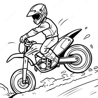 Honda Dirt Bike In Action Coloring Page 53294-42543