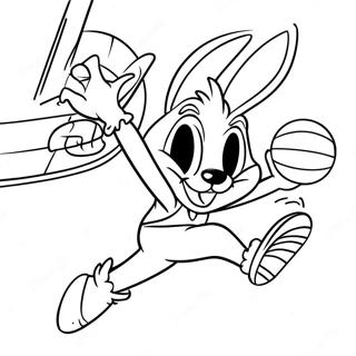 Bugs Bunny Dunking Basketball Coloring Page 532-423