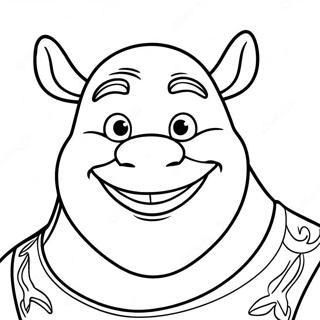 Face Shrek Coloring Pages