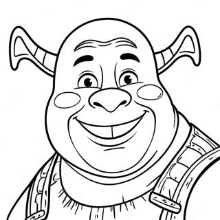 Shrek S Happy Face Coloring Page 53303-42546