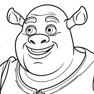 Shrek S Happy Face Coloring Page 53303-42547