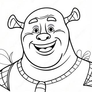 Shrek S Happy Face Coloring Page 53303-42548