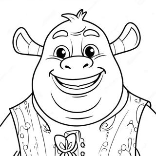 Shrek With Big Smile Coloring Page 53304-42557