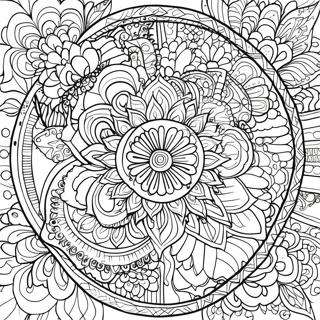 Mindfulness Art Therapy Mandala Coloring Page 53313-42551