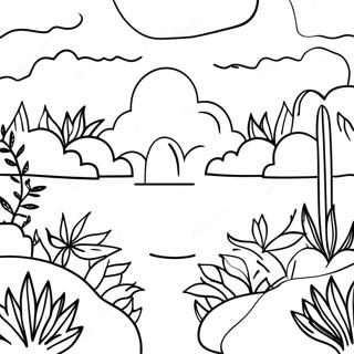 Calming Nature Scene Mindfulness Coloring Page 53314-42554