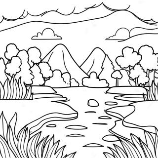 Calming Nature Scene Mindfulness Coloring Page 53314-42555