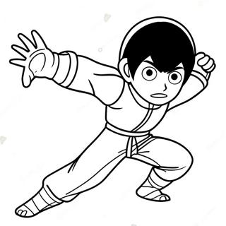 Rock Lee Action Pose Coloring Page 53333-42570