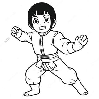 Rock Lee Action Pose Coloring Page 53333-42571