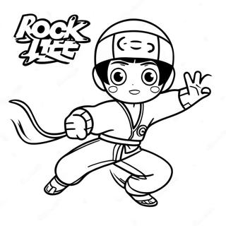 Rock Lee Action Pose Coloring Page 53333-42572