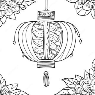 Colorful Chinese Lanterns Coloring Page 53354-42590