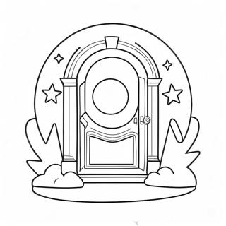 Magical Portal With Stars Coloring Page 53364-42598