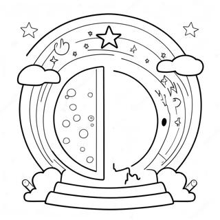 Magical Portal With Stars Coloring Page 53364-42600