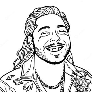 Post Malone Coloring Page 53393-42619