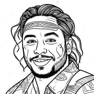 Post Malone Coloring Page 53393-42620