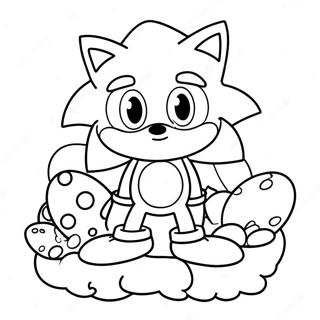 Sonic With Colorful Eggs Coloring Page 53404-42630