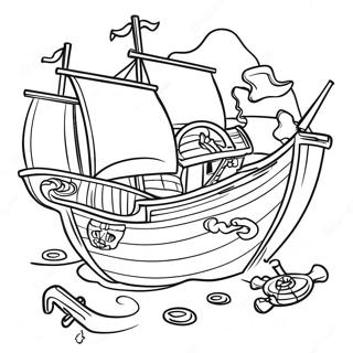 Treasure Map Pirates Coloring Page 53414-42640