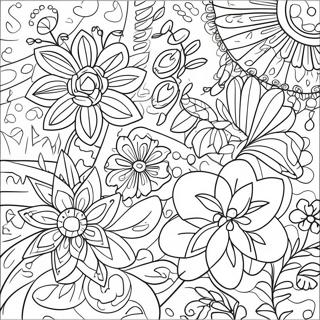 Mexican Flowers Coloring Page 53433-42652