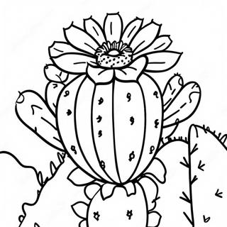 Vibrant Cactus Flower Coloring Page 53434-42654