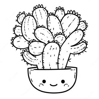 Vibrant Cactus Flower Coloring Page 53434-42655