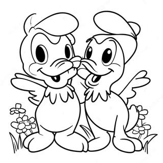 Donald And Daisy Coloring Page 53473-42681