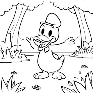 Donald Duck Playing In The Park Coloring Page 53474-42687